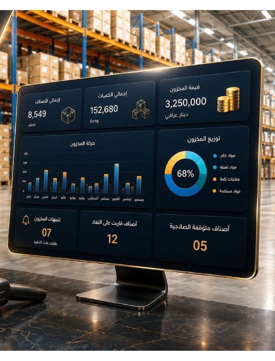 لوحة تقارير الأنظمة المخزنية والمخازن